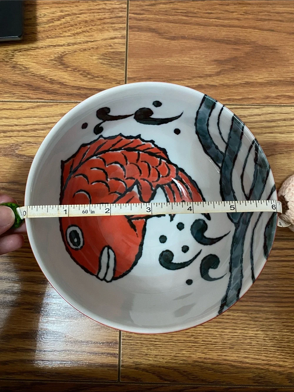 Red snapper bowl perfect for ramen Made in Japan